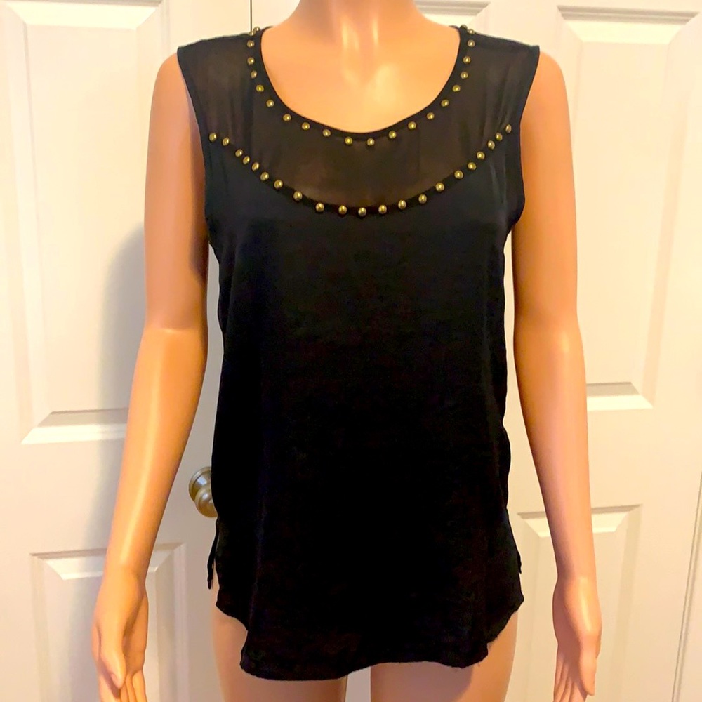 Black and gold jewelry top